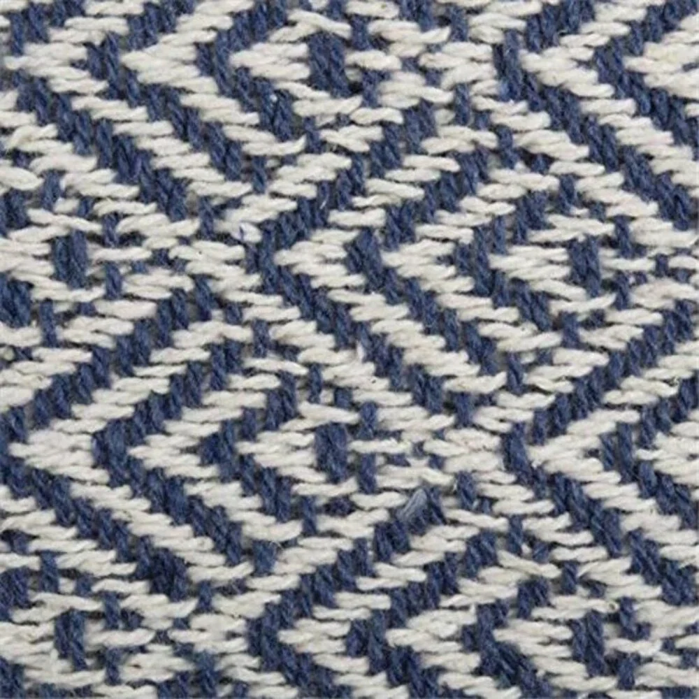 Braided Farmhouse Table Runner French Blue Cotton 15x72 Inches Home Dining Decor